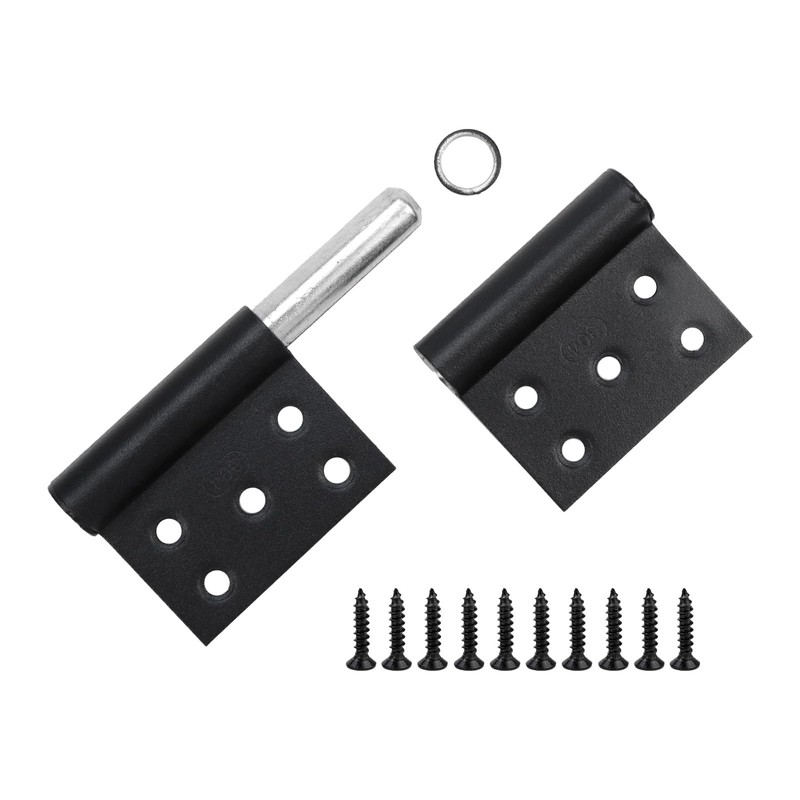 Antrader 5 Inch Lift Off Hinge Flag Hinges,Black Offset Door