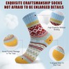 5 Pairs Womens Vintage Winter Warm Thick Crew Knit Socks,Christmas
