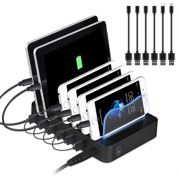Charging Station Dock & Organizer for Cellphone Tablet Earphone MP3