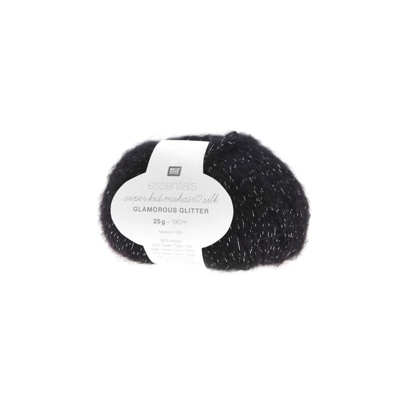 Rico Design Essentials Super Kid Mohair Loves Silk Glamorous Glitter