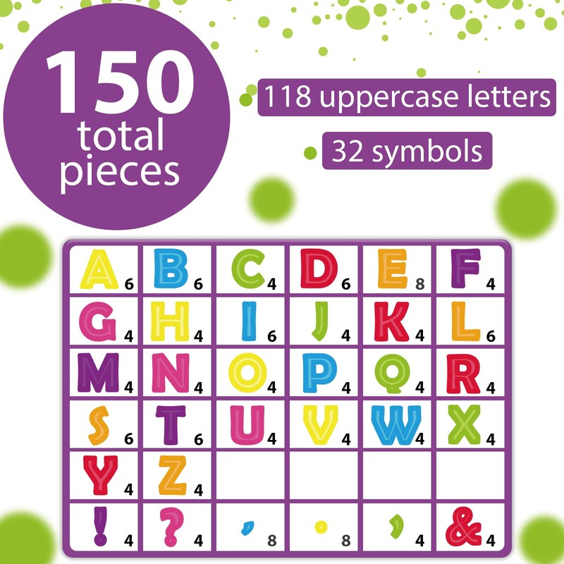 150PCS Large 7" Font Bulletin Board Letters and Punctuation Set,
