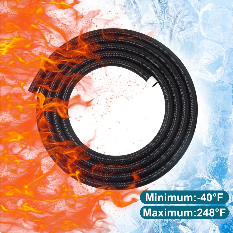 VWTNI 3FT 6AN Fuel Line Kit, 3/8 inch 6AN Fuel