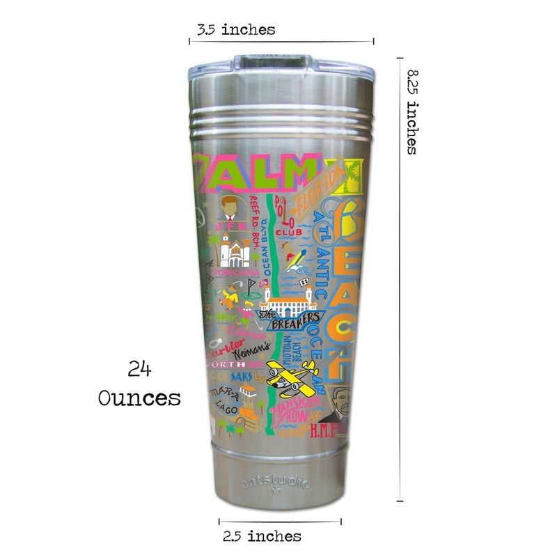 Catstudio Palm Beach Thermal Tumbler | Triple Wall Insulation With