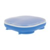 Nuby Silicone Rectangle Suction Plate with Lid – Spill-Free, Dishwasher-Safe,