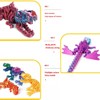 YNTOXIN Small 4PCS 6" 3D Printed Dinosaur, Articulated Dinosaur Fidget