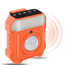 JMDHKK Smart Alarm, Light-Sensing Alarm, Vibration Alarm, Warning Light Function for Camping ,Hotel Safety, Night Activities, Privacy Protection. (Purple) Portable Mini - Color: Orange