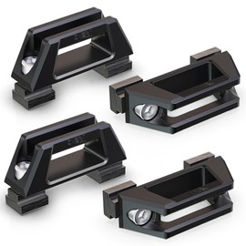 RENO Tie Down Anchors, Aluminum Bed Rail Cleats Compatible with Tacoma Tundra Gladiator Ram 1500 Bed Hooks for Cargo Trailer, Replaces PT278-35160 35050 35100 35111 35112 / PT785-35050-S1 (Black,4pcs)