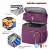 MIYCOO Lunch Bag & Lunch Box for Women Men Double