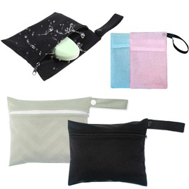 2 Pcs Travel Soap Bag, Travel Soap Case Leakproof & Waterproof, Quick Dry Bar Soap Pouch Travel Soap Container with 2 Pcs Foaming Nets, Portable Soap Bags for Shower Travel Camping - Black & Grey