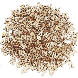 400 Stück Kleine Holzbuchstaben, 15MM Holzbuchstaben zum Basteln, Buchstaben aus Holz, Unbearbeitete Holz Buchstaben Deko, für DIY Kunsthandwerk, Hochzeit, Festival, Dekoration, Bastelprojekte, Party