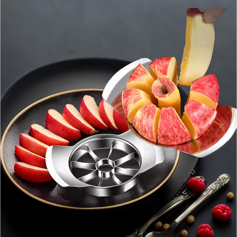 Stainless Steel Apple Slicer & Fruit Corer - Easy-to-Use Kitchen