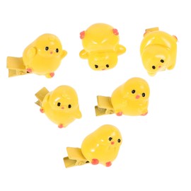 Ipetboom 6pcs Fun Yellow Chick Hair Clips for Cartoon Side Fringe Clips Hold for Daily Wear Parties and Travel Accessories