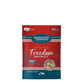 Muenster Freeze Dried Beef Meatball Dog Treats (4oz) - Grain Free, Made in USA