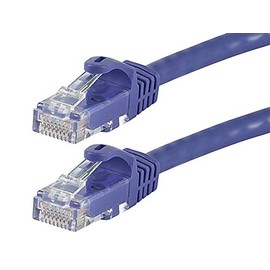 Monoprice Flexboot Cat6 Ethernet Patch Cable - RJ45, Stranded, 550Mhz, UTP, Pure Bare Copper Wire, 24AWG, 3 Feet, Purlple