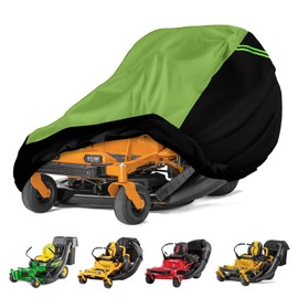 Zero Turn Mower Cover with Bagger Attachment, Universal Fit Decks up to 60" with Bagger, 600D Oxford Cloth Zero Turn Mower Cover with Windproof Buckle for Snow Rain Dust Hail Protection