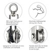 Set of 2 pulley steel cable with M7 carabiner hook,