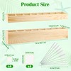 Anglekai 1+18PCS Wooden Straw Holder for Cabinet, Detachable Cupboard Straw