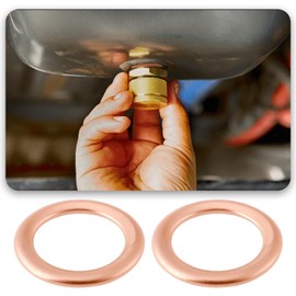 The Lord of the Tools Pack of 20 Oil Drain Plug Seals 12 x 18 x 2 mm Filling Sealing Rings Hollow Rings Copper Seals Washer Automotive Replacement Seals for Drain Plugs