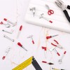 17pcs Miniature Doll House Tools, 1:12 Miniature Tools Set Multifunctional