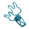 100 Pcs Cute Binder Clips Multipurpose Cartoon Rabbit Shape Blue