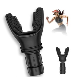 Portable Breathe Trainer with Pure Silicone Adjustable Oxy-fit Breathing Trainer,Exercise Device,Improve Strength,Endurance,Easy to Clean and Use Fitness - Color: Black 2 pcs