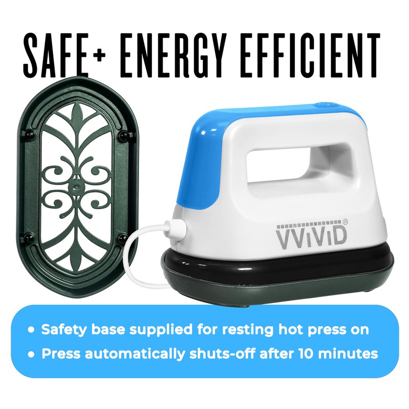 VViViD Compact Heat Press Machine for HTV Projects, DIY T-Shirts,
