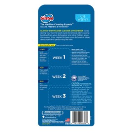 Glisten DT0312T Dishwasher Cleaner & Freshener, 6 Tablets, 2 Pack