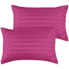 Yorkshire Bedding Pillow Cases 2 Pack Brushed Microfiber Housewife Striped