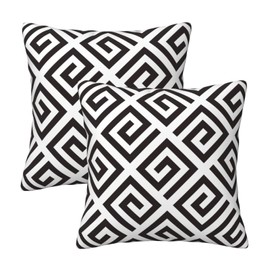 Modern Abstract Black and White Pillow Covers 18x18 in Couch Pillow Case Sets of 2 Decorative Square Throw Pillows for Home Living Room Bedroom Bed Cushion Outdoor