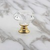 MDPLY 5 Pack Crystal Glass Cabinet Knobs - 30mm Clear
