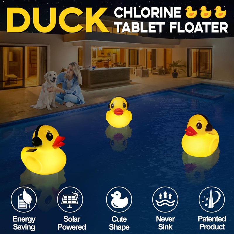 KingSom Large Dosing Float, Pool, Duck Chlorine Float for Pool,