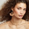 Boho Summer Beach Earrings for Women Lightweight Straw Wicker Earring
