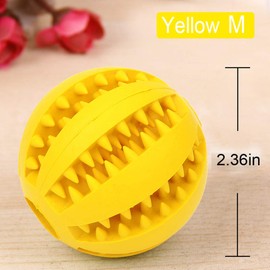 Dog Toy Ball, Nontoxic Bite Resistant Toy Ball for Pet Dogs Puppy Cat, Dog Pet Food Treat Feeder Chew Tooth Cleaning Ball Exercise Game IQ Training Toy Ball ,Large / Medium / Small Dogs Toy.