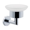 EcoSpa Rose Frosted Glass Soap Dish and Wall Mounted Holder
