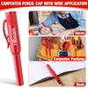 Hiboom 3 Pack Carpenter Pencils Set with 24 Refills, 2.8