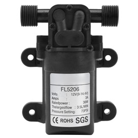 Diaphragm Water Pump Electric Mini Pumping Tool 73PSI 3.5L/MIN G1/2in 36W DC 12V