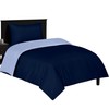 Ev Dekor® Duvet Cover Set Single Dark Blue Light Blue