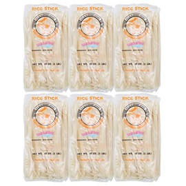Thai Rice Stick Noodle, Pad Thai Style,XL-10mm,16 Ounce Each, Pack of 6
