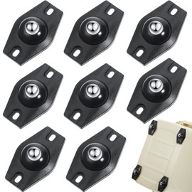 8 Pcs Self Adhesive Caster Wheels Mini Swivel 360 Degree Rotation Sticky Pulley Wheels for Projects with Ball Bearings Roller Casters for Furniture Storage Box Trash