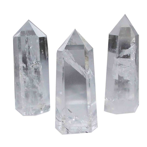 Quartz Crystal Beautiful Clear Tip A*Super Quality from Brazil Approx. 60 - 70 mm Large (2367)