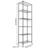 Homdox 6-Tier Storage Shelf Wire Shelving Unit Free Standing Rack