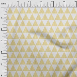 oneOone Viscose Jersey Fabric Triangle Geometric Decor Fabric Printed by The Meter 60 Inch Wide