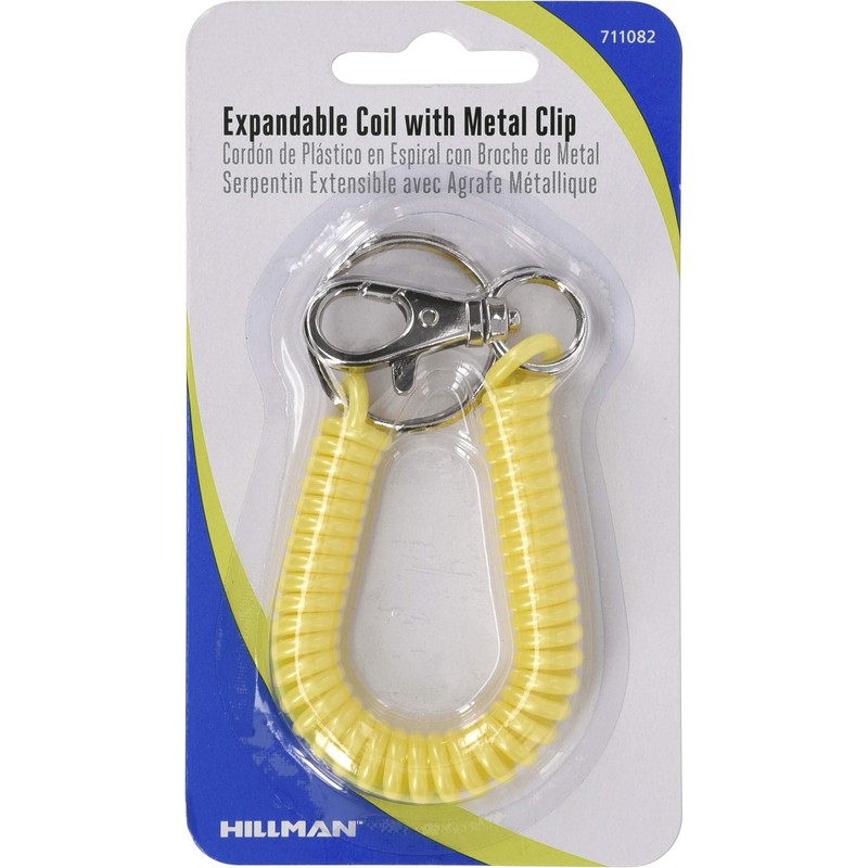 Hillman Expandable Coil with Metal Clip, 5 Pack