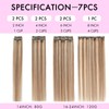 EINbeauty Clip-In Real Hair Extensions, 7 Pieces, 120 g, 50