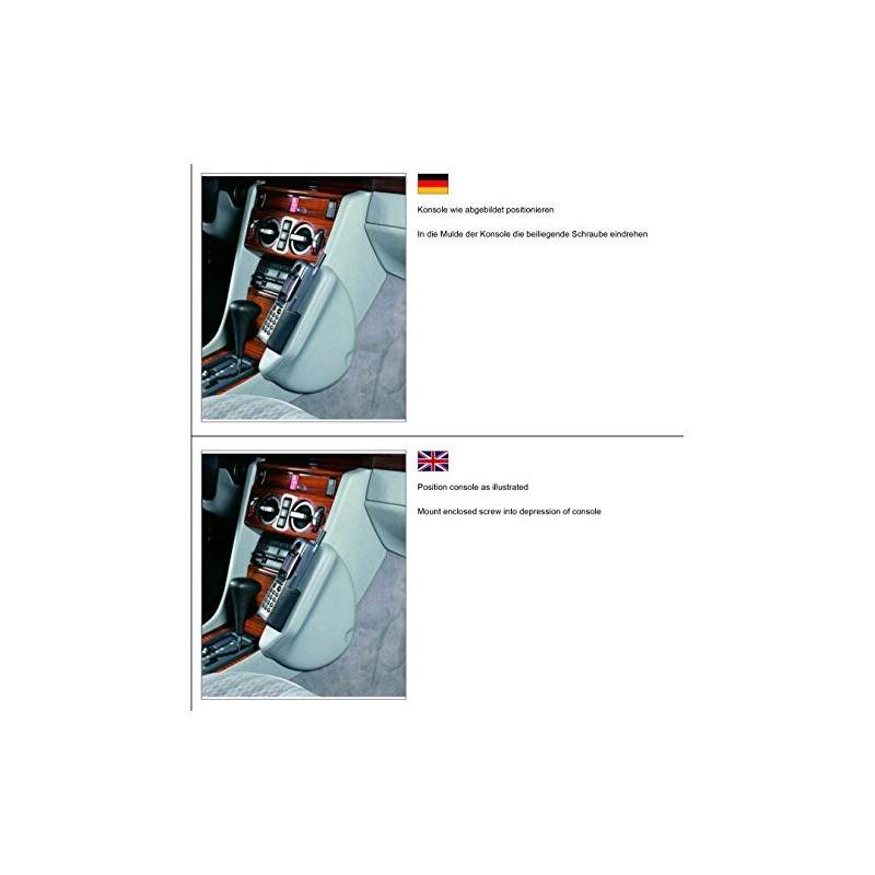 Kuda Phonebase 091010 Lederkonsole for DB W124 / 200–500E Bj