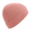 Beechfield Engineered Knit Ribbed Beanie - Black