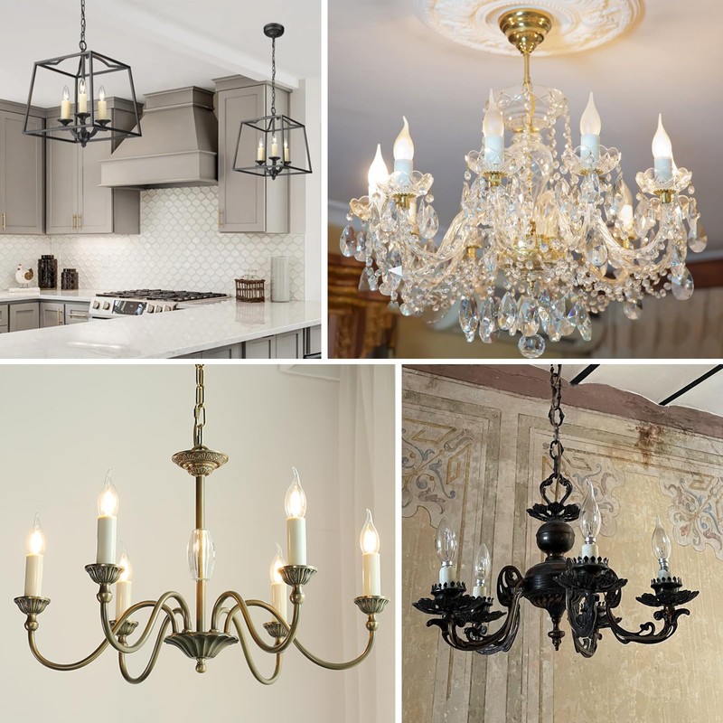 2.6 Inch Tall White Plastic Candle Covers Sleeves Chandelier Socket