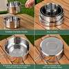 ABDULWEN Outdoor Hiking Picnic Stainless Steel Camping Tableware Kit with