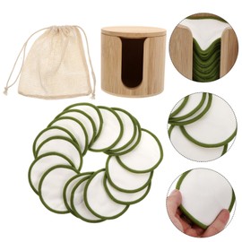 SAFIGLE 1 Set Reusable Makeup Remover Pads Set Makeup Wipes Cotton Bag Bamboo Tube for Daily Use Travel and Exfoliation for Skin Health