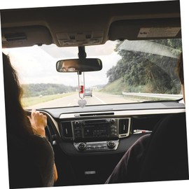 1pc Ornament Heart Pendant Rearview Mirror Hanging Decor Hanging Adornment Rearview Mirror Hanging Accessories Crystal Hanging Crystal Suncatchers Car Rhinestones Alloy